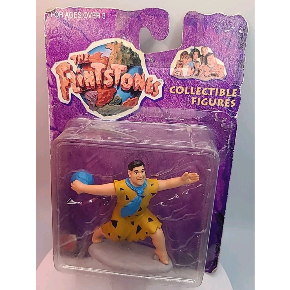 Vintage 90s The Flintstones Fred Flintstone Bowling 3” Figure Figurine 1993 New